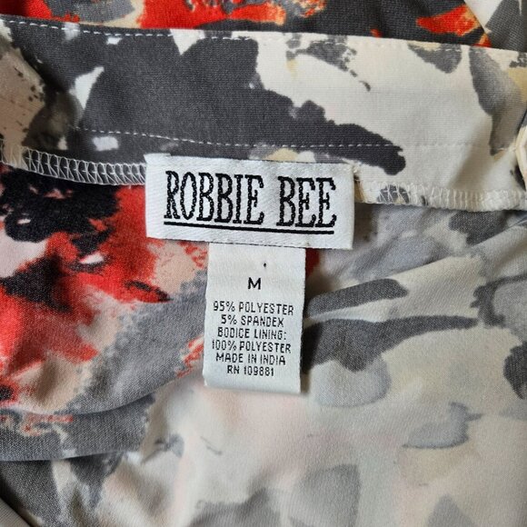 Robbie Bee Orange Gray Floral Sleeveless Maxi Criss Cross Front Medium - Picture 6 of 11